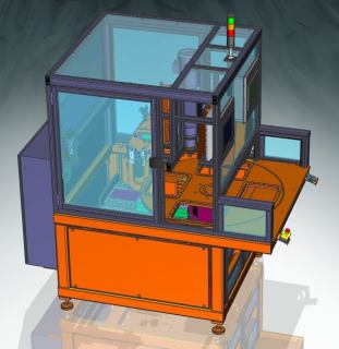 Čtyřpoziční CNC nýtovací stroj s kamerovou kontrolou a automatickým odebíráním OK kusů